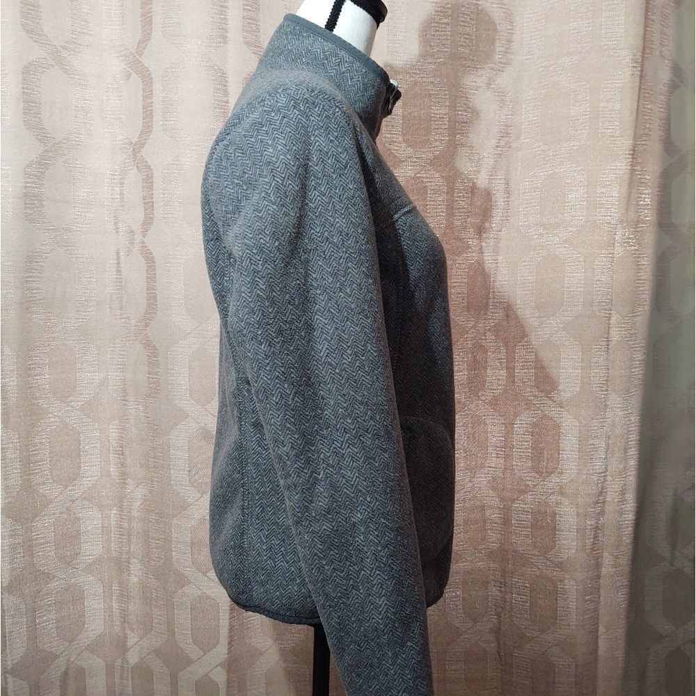 Eucfuda Gray Reversible Chevron Pattern Faux Fur … - image 3
